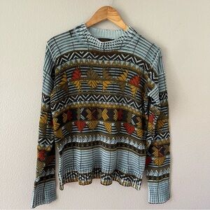 Sundowner Vintage Y2K Multicolor Acrylic Sweater Size M